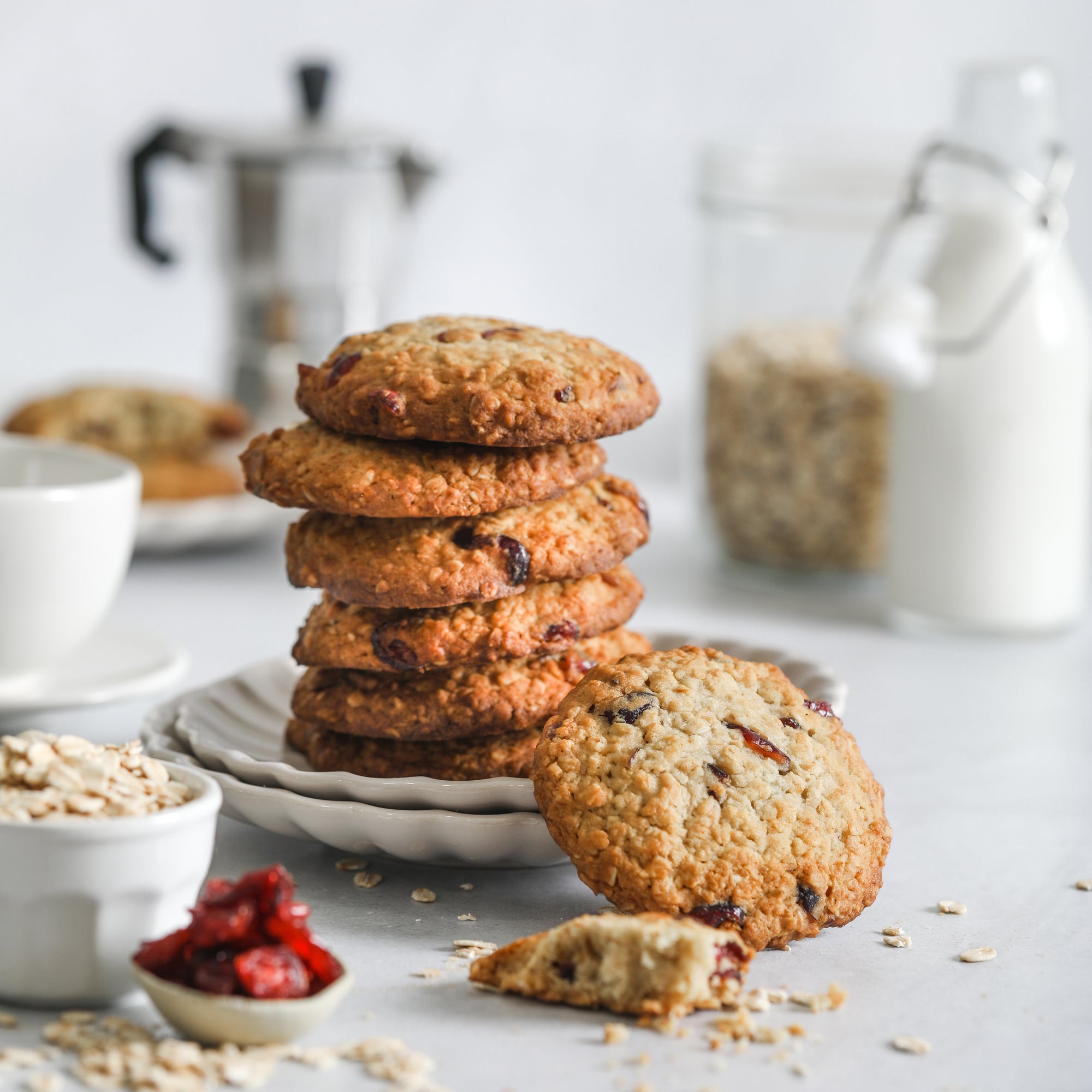 Guilt-Free Oatmeal Cranberry Cookies (eggless)