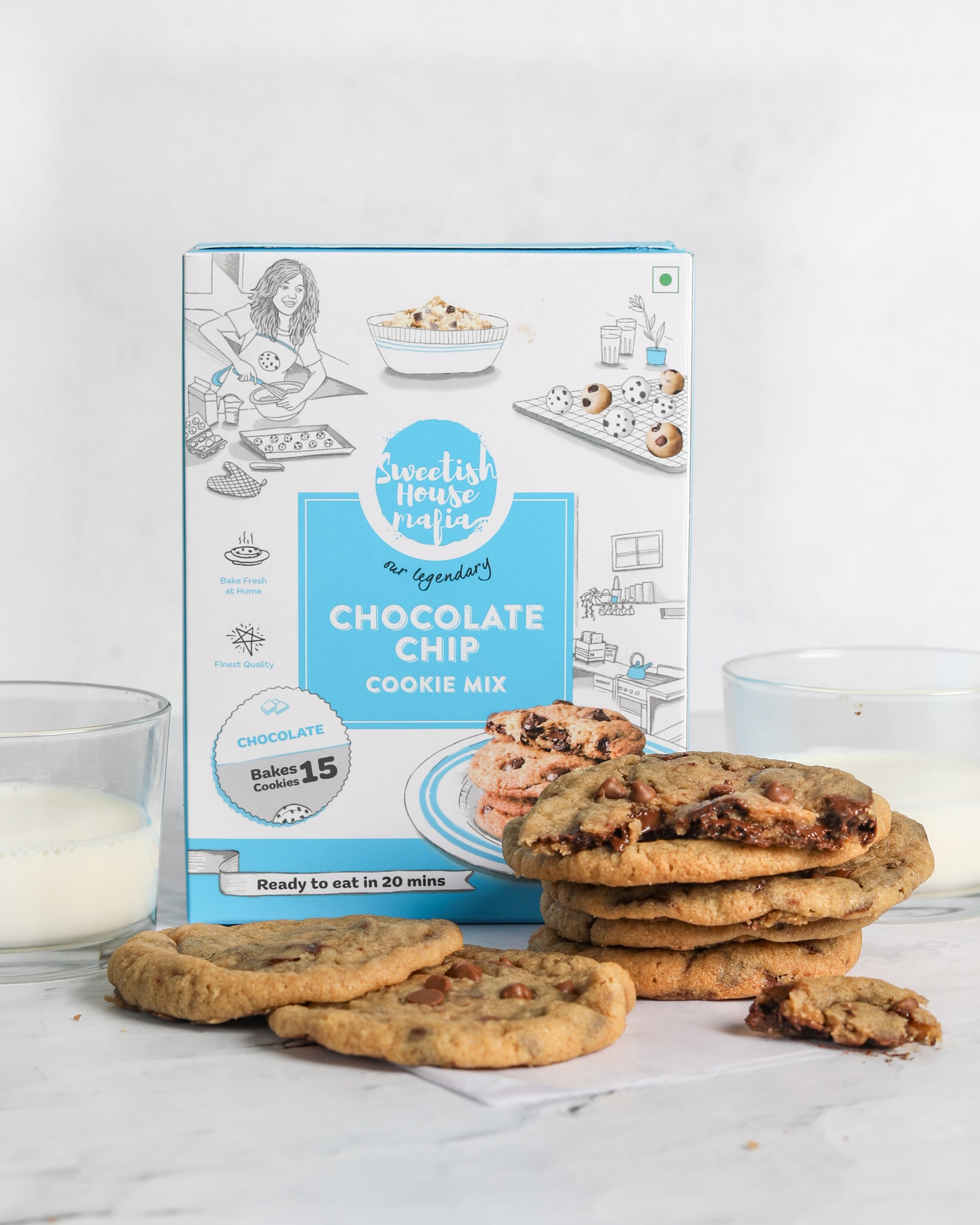 Best Chocolate Chip Cookie Premix in India (15 Cookies) - Sweetish House Mafia