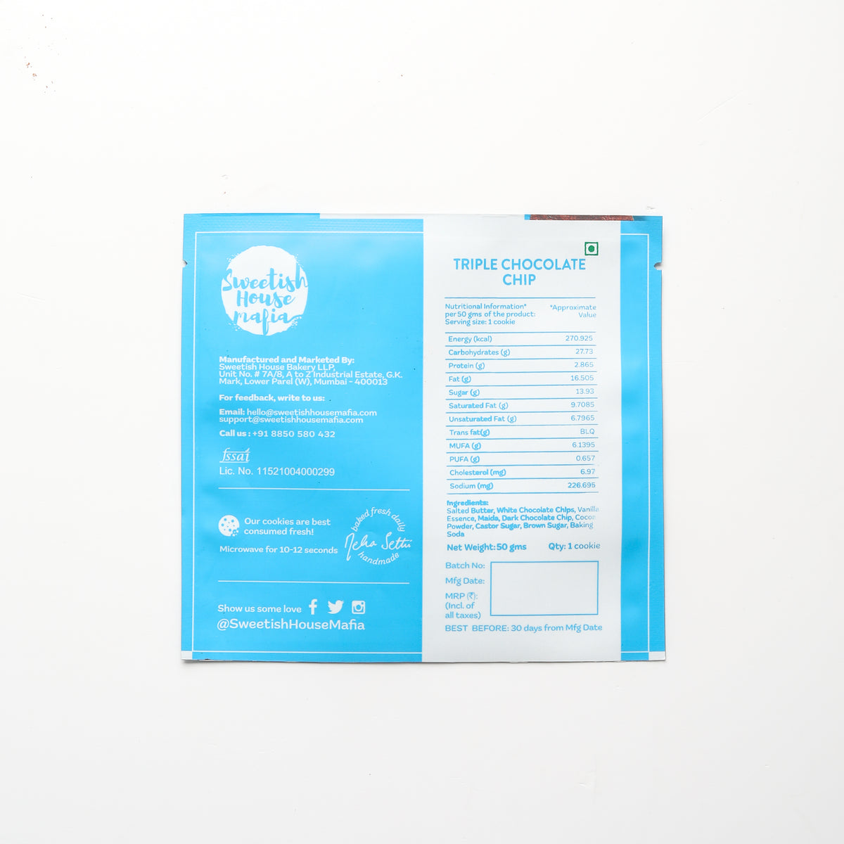 Triple Chocolate Chip Cookie